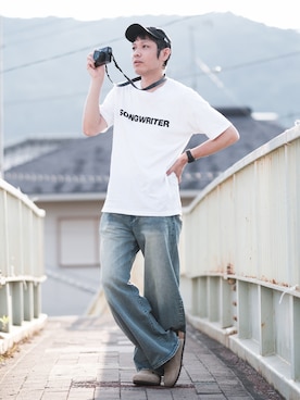 「アイテム（帽子）」を使った、よじ【頑張らない40代コーデ】さん（メンズ・178cm）の夏コーディネート