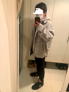 「HARE（ハレ）のアイテム（デニムジャケット）」を使った、KOKOJIさん（メンズ・158cm）の秋コーディネート