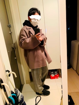 「ADAM ET ROPE'（アダムエロペ）のアイテム（その他アウター）」を使った、KOKOJIさん（メンズ・158cm）の秋コーディネート