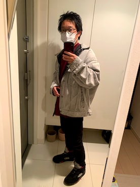 「HARE（ハレ）のアイテム（デニムジャケット）」を使った、KOKOJIさん（メンズ・158cm）の秋コーディネート