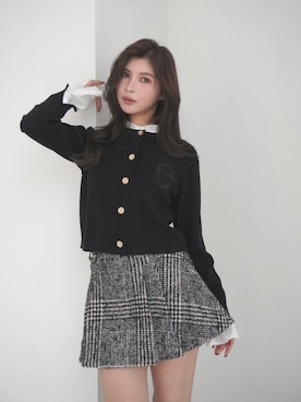 「アイテム（ノーカラージャケット）」を使った、eimyistoireさん（レディース・169cm）の秋コーディネート