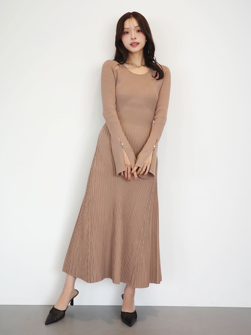 全骨格対応】リブニットフレアワンピース（ワンピース）｜EIMY ISTOIRE
