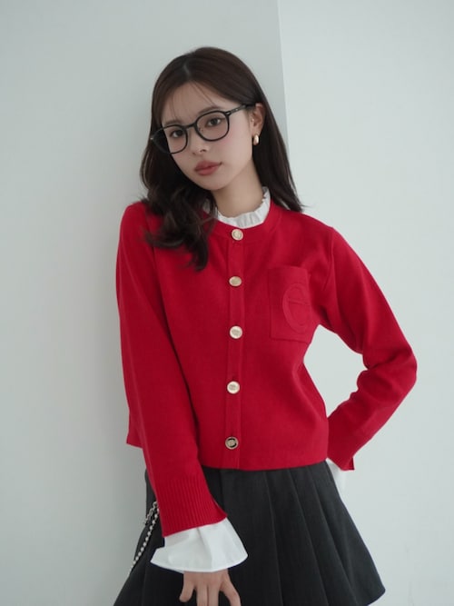 eimy istoire Attached collar ニットジャケット セール】Attached collar ニットジャケット（ノーカラージャケット