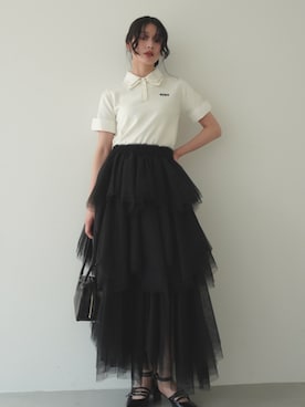 「アイテム（ニット/セーター）」を使った、eimyistoireさん（レディース・165cm）の夏コーディネート