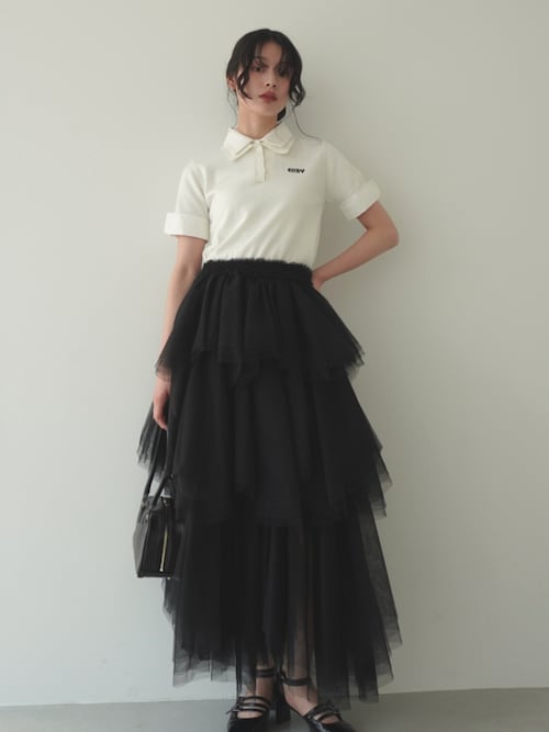 ボリュームチュールスカート(F BLACK): BOTTOM