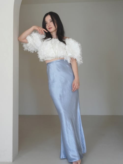 eimyistoire リボンクロスギャザーTOPS リボンクロスギャザーTOPS