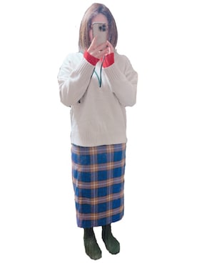 「ぽっちゃりコーデ」｜「アイテム（ジャケット/アウター、ホワイト系）」を使った、智美さん（レディース・167cm）の冬コーディネート