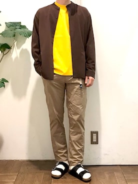 「グラミチ」｜「アイテム（その他アウター）」を使った、ゆーとさん（メンズ・177cm）の春コーディネート