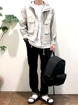 「グラミチ」｜「アイテム（マウンテンパーカー）」を使った、ゆーとさん（メンズ・177cm）の春コーディネート