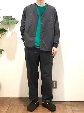 「はじめましてコーデ」｜「アイテム（ノーカラージャケット）」を使った、ゆーとさん（メンズ・177cm）の春コーディネート