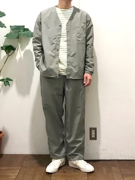 「はじめましてコーデ」｜「アイテム（ノーカラージャケット）」を使った、ゆーとさん（メンズ・177cm）の春コーディネート