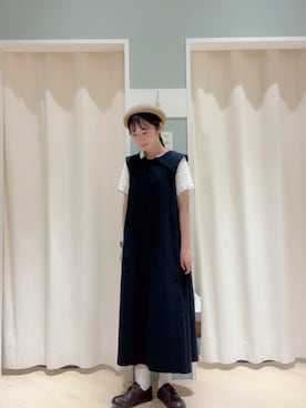 「マリンコーデ」｜「アイテム（ワンピース/ドレス）」を使った、たなべ🧸さん（レディース・159cm）の春コーディネート