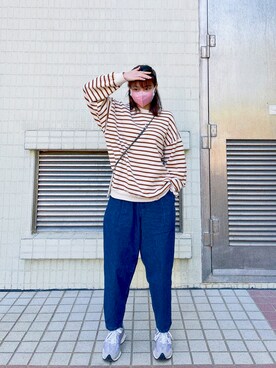 「PULL&BEAR（プルアンドベア）のアイテム（スウェット）」を使った、yoshi🥑さん（レディース・167cm）の秋コーディネート