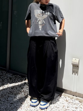 「アイテム（スウェットパンツ）」を使った、Yuiさん（レディース・158cm）の夏コーディネート