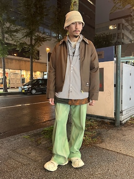 「アイテム（その他アウター）」を使った、上ノ山 寛瑛さん（メンズ・172cm・30代）の秋コーディネート
