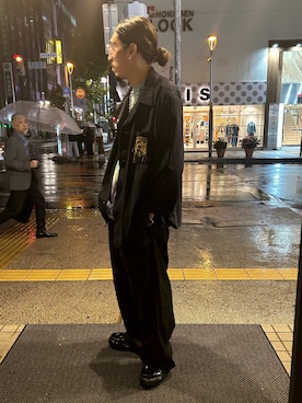 「パンツスタイル」｜上ノ山 寛瑛さん（メンズ・172cm・30代）の秋コーディネート