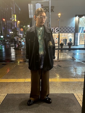 「パンツスタイル」｜上ノ山 寛瑛さん（メンズ・172cm・30代）の秋コーディネート