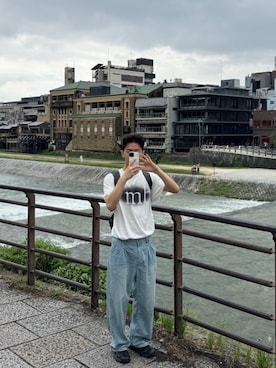 「HOKA（ホカ）のアイテム」を使った、bAekさん（メンズ・178cm）の夏コーディネート