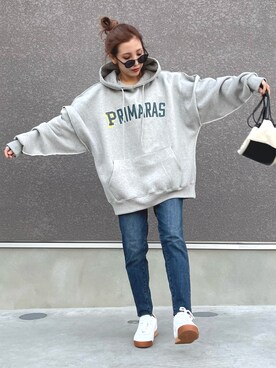 「JIL SANDER（ジルサンダー）のDRAWSTRING SM CROSSBODY（ショルダーバッグ）」を使った、Rie_eさん（レディース・154cm）の秋コーディネート