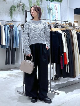「LEPSIM（レプシィム）のイージーコクーンワイドパンツ　499926（その他パンツ）」を使った、たかね。さん（レディース・170cm）の秋コーディネート