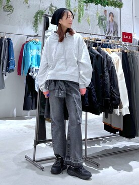 「アイテム（帽子）」を使った、たかね。さん（レディース・169cm・30代）の冬コーディネート