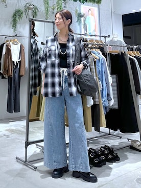 「LEPSIM（レプシィム）のアイテム」を使った、たかね。さん（レディース・170cm）の夏コーディネート