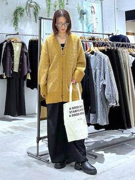 「LEPSIM（レプシィム）の3連ボールネックレス　287544（ネックレス）」を使った、たかね。さん（レディース・170cm）の秋コーディネート