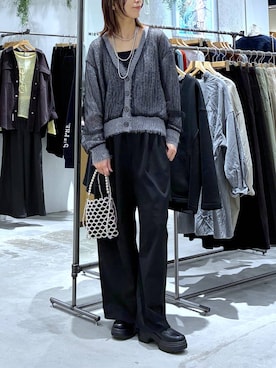 「LEPSIM（レプシィム）の3連ボールネックレス　287544（ネックレス）」を使った、たかね。さん（レディース・170cm）の秋コーディネート