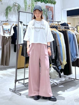 「アイテム（キャップ）」を使った、たかね。さん（レディース・170cm・30代）の夏コーディネート