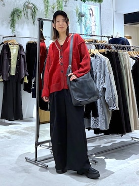 「アイテム（帽子）」を使った、たかね。さん（レディース・170cm）の秋コーディネート