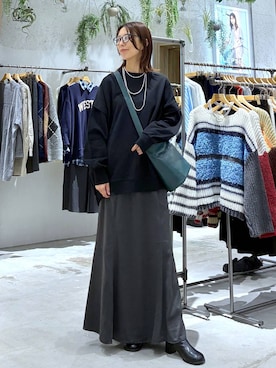 「アイテム（メガネ）」を使った、たかね。さん（レディース・170cm・30代）の秋コーディネート