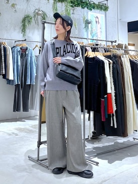 「アイテム（帽子）」を使った、たかね。さん（レディース・170cm）の秋コーディネート