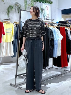 「骨格ナチュラル_LEPSIM」｜「アイテム（パンツ）」を使った、たかね。さん（レディース・170cm）の春コーディネート