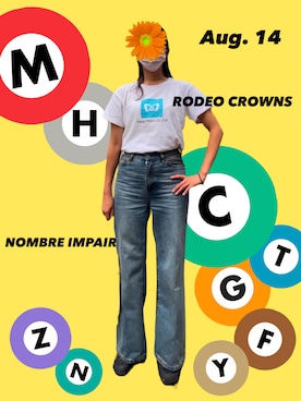 「NOMBRE IMPAIR（ノンブルアンペール）のアイテム（パンツ）」を使った、shimakaさん（レディース・159cm）の夏コーディネート