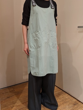 「アイテム（エプロン）」を使った、nukaさん（レディース・160cm）の春コーディネート