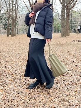 「classicalelf（クラシカルエルフ）のアイテム（ブーツ）」を使った、mako☺︎さん（レディース・154cm）の冬コーディネート
