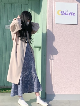 「アイテム（トレンチコート）」を使った、reinaさん（レディース・160cm・20代）の冬コーディネート