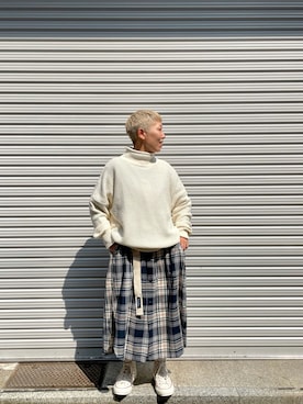 「MANASTASH（マナスタッシュ）のアイテム（ワンピース/ドレス）」を使った、yamaayuさん（レディース・151cm）の夏コーディネート