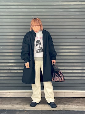 「MANASTASH（マナスタッシュ）のアイテム（その他アウター）」を使った、yamaayuさん（レディース・151cm）の冬コーディネート