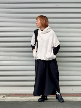 「MANASTASH（マナスタッシュ）のアイテム（ワンピース/ドレス）」を使った、yamaayuさん（レディース・151cm）の冬コーディネート
