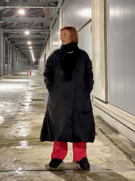 「MANASTASH（マナスタッシュ）のアイテム（スウェット）」を使った、yamaayuさん（レディース・151cm）の冬コーディネート