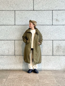 「MANASTASH（マナスタッシュ）のアイテム（モッズコート）」を使った、yamaayuさん（レディース・151cm）の秋コーディネート