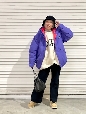 yamaayuさんの「HIGHLAND2000/ハイランド2000　Straight Bucket Hat ストレートバケットハット」を使ったコーディネート