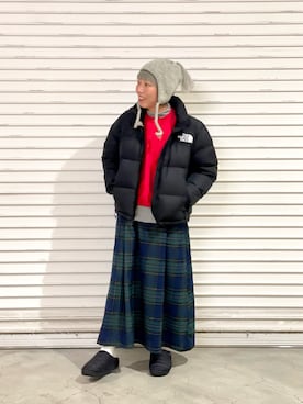 「MANASTASH（マナスタッシュ）のアイテム（スカート）」を使った、yamaayuさん（レディース・151cm）の秋コーディネート