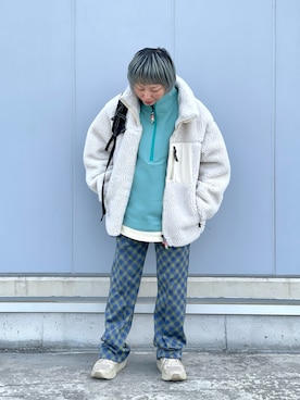 「MANASTASH（マナスタッシュ）のアイテム（スウェット）」を使った、yamaayuさん（レディース・151cm）の秋コーディネート