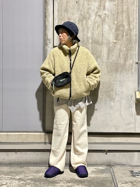 「キャンプ」｜「アイテム（ブルゾン）」を使った、yamaayuさん（レディース・151cm）の秋コーディネート