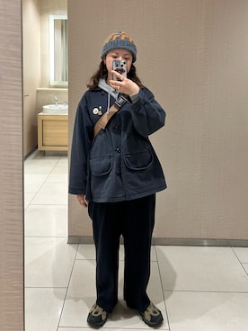 「アイテム（スラックス）」を使った、sumireさん（レディース・157cm）の秋コーディネート