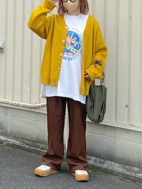 「Spick & Span（スピックアンドスパン）の【YURIE A.× Spick & Span】ミリタリーポーチ◆（ハンドバッグ）」を使った、sumireさん（レディース・157cm）の秋コーディネート