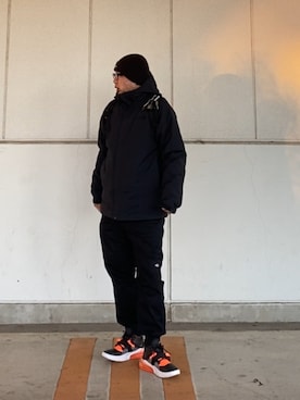 「HUF」｜「アイテム（ブルゾン）」を使った、＝＝トム＝＝さん（メンズ・174cm）の冬コーディネート