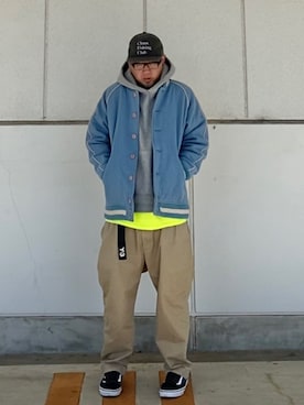「chaosfishingclub」｜＝＝トム＝＝さん（メンズ・174cm）の冬コーディネート